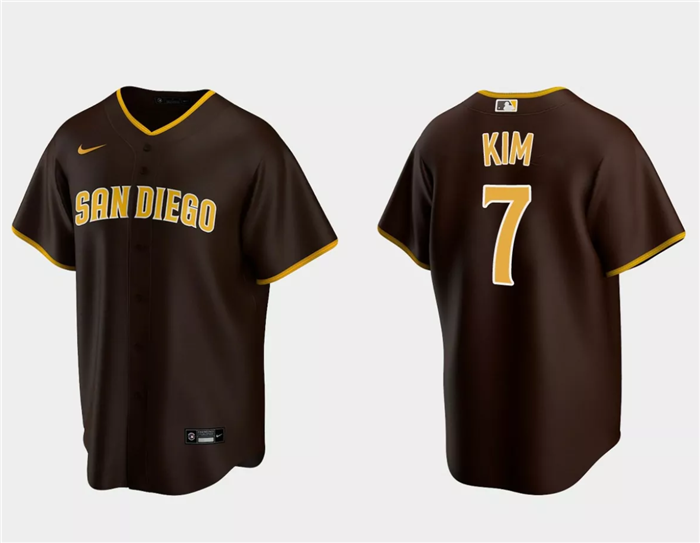Youth San Diego Padres #7 Ha Seong Kim Brown Stitched Baseball Jersey